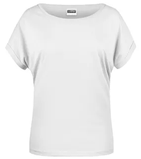 T-shirt BIO col bateau - Femme - 8005 - blanc 