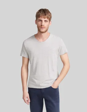 T-shirt L'Essentiel gris col V Homme