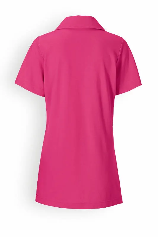 T-shirt long Femme en Piqué - Avec col pink