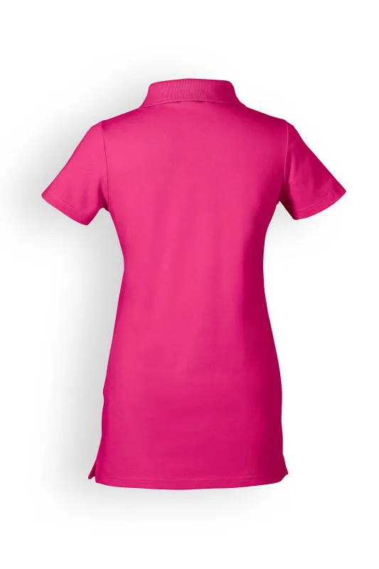 T-shirt long Stretch Femme - Col polo pink