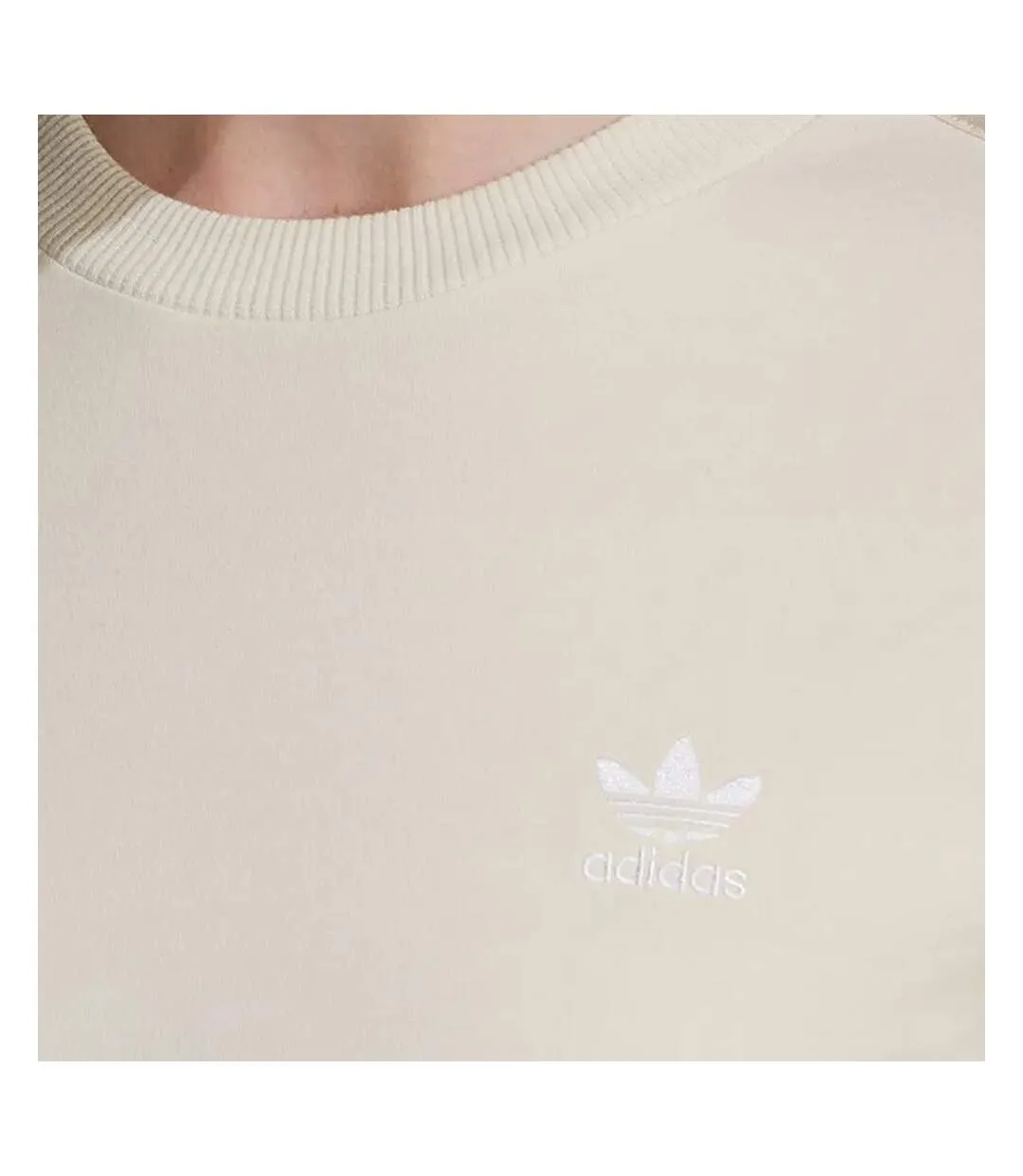 T-shirt manches longues Beige Femme Adidas Crop