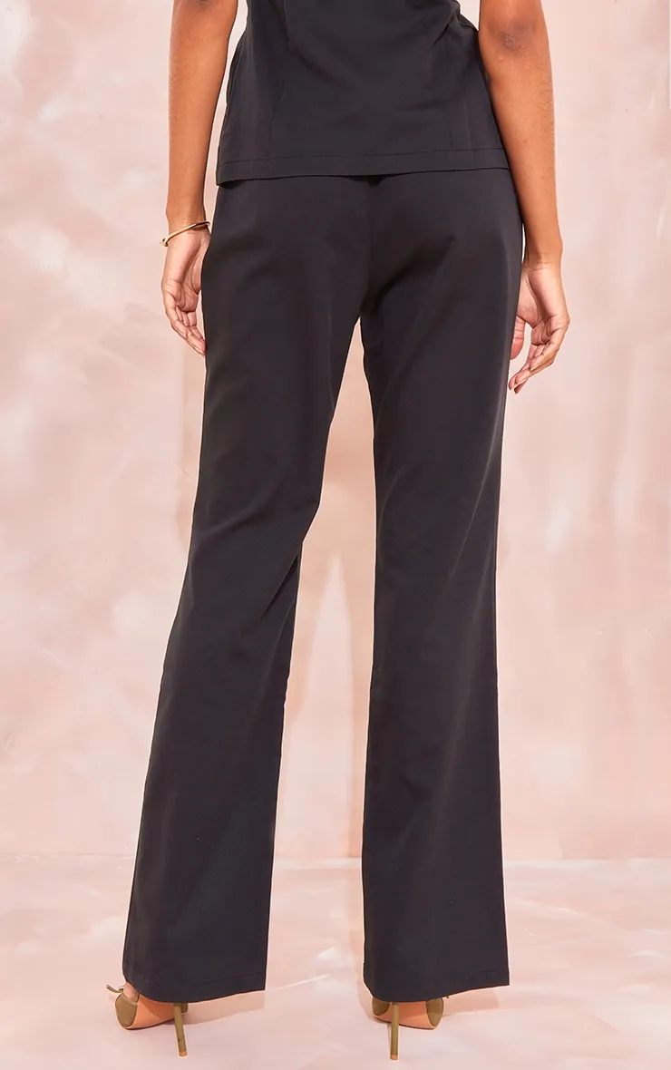 Tall Pantalon large noir à taille élastifiée