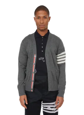 THOM BROWNE  Gilet en laine mérinos - Gris