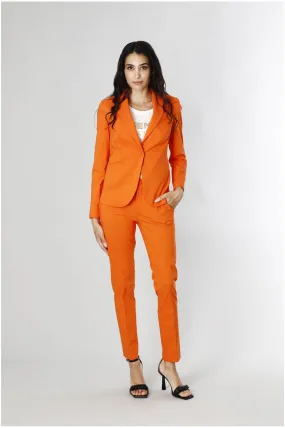 veste à simple boutonnage en tissu hyper-stretch orange - CafèNoir